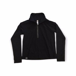 Oiselle Heather Black Half-Zip Pullover